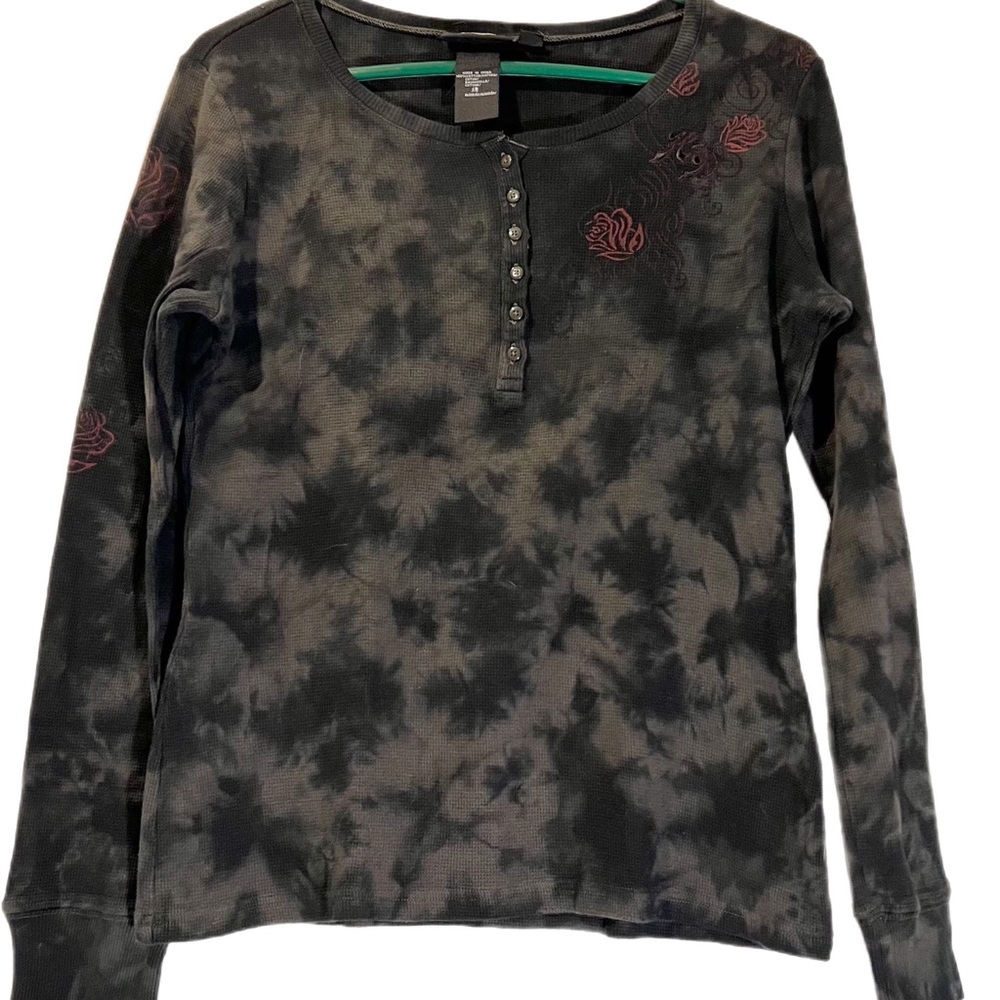 Harley Davison Cotton Henley Long Sleeve Shirt